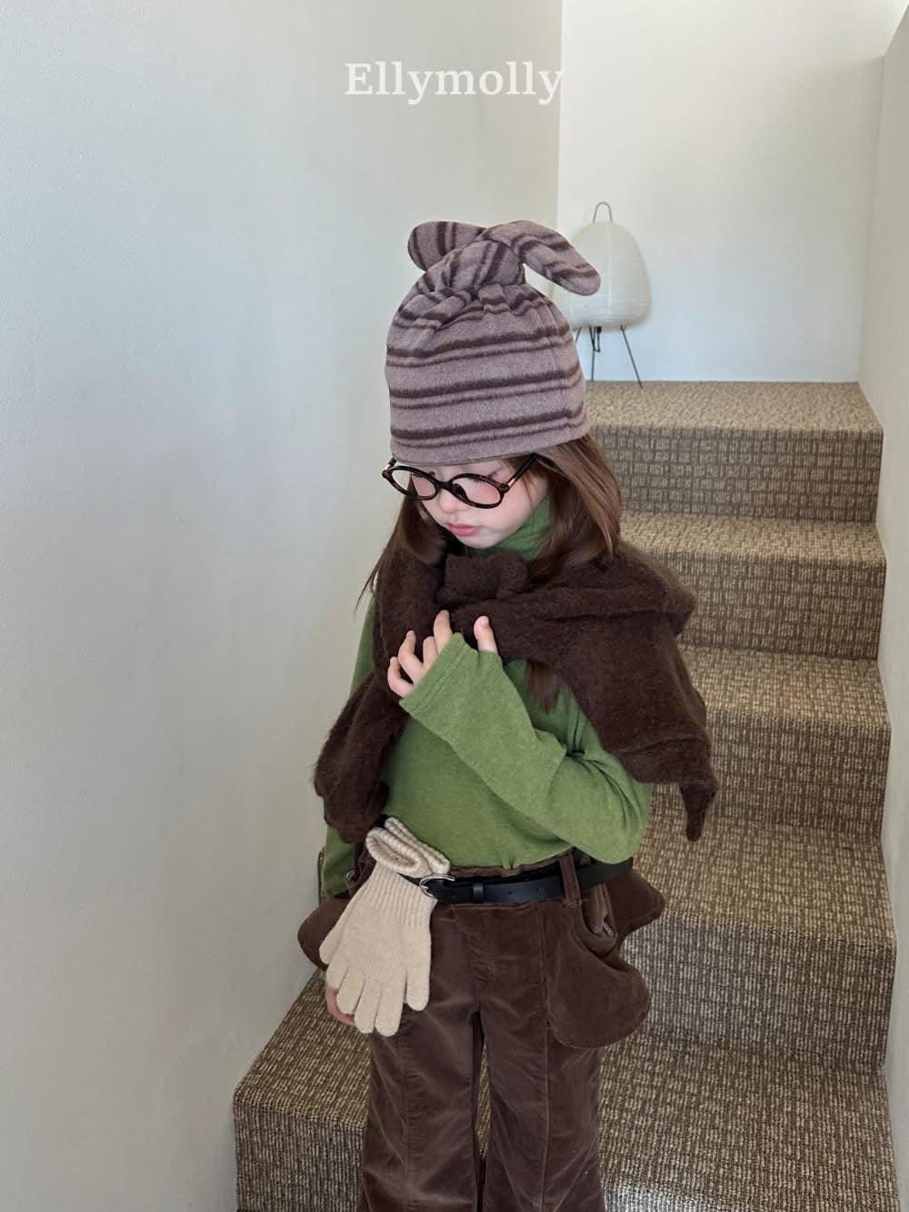 EllyMolly 羊毛高領套手指內搭 (90-160cm)