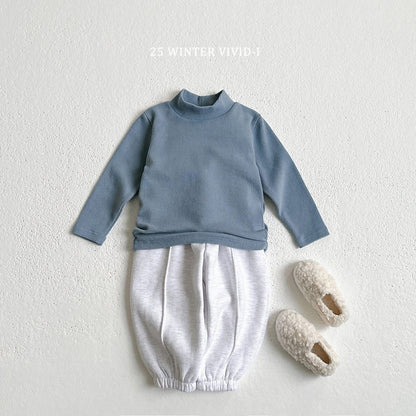 Vivid 素色微高領上衣 (75-135cm)