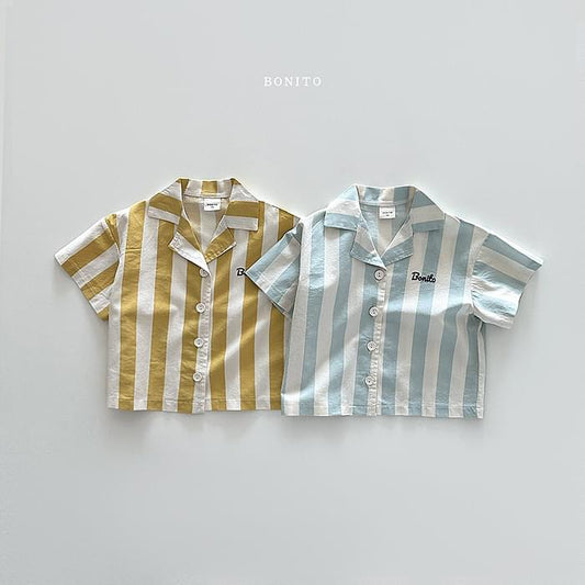 Bonito 夏日色彩寬寬條紋襯衫 (Bebe-kids 70-120cm)