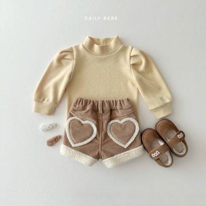 Dailybebe pocket heart short pants (75-140cm)