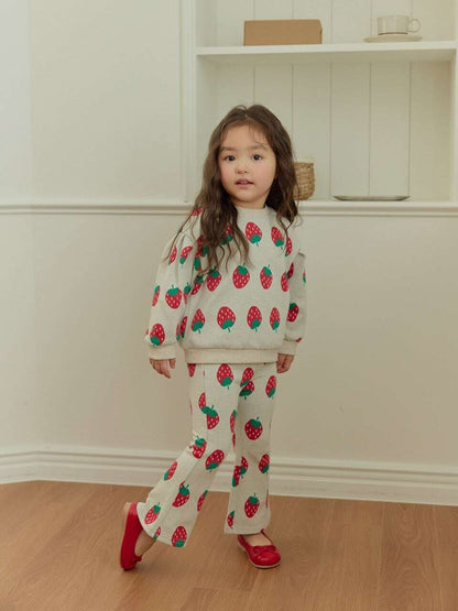 DAILYBEBE strawberry flare pants SET-UP (75-145cm)