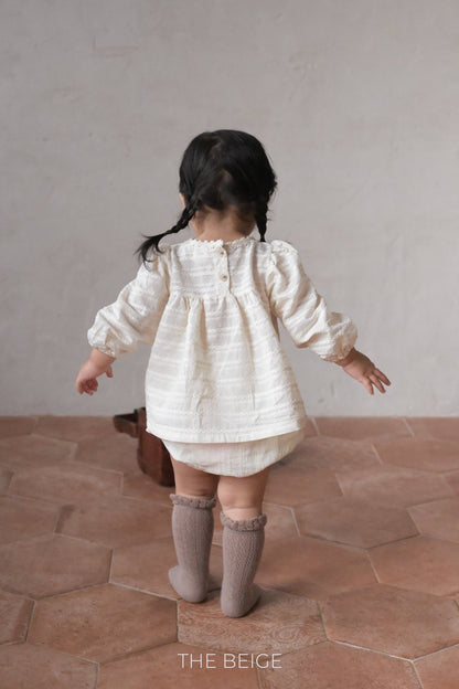 the beige jacquard blouse (80-120cm)