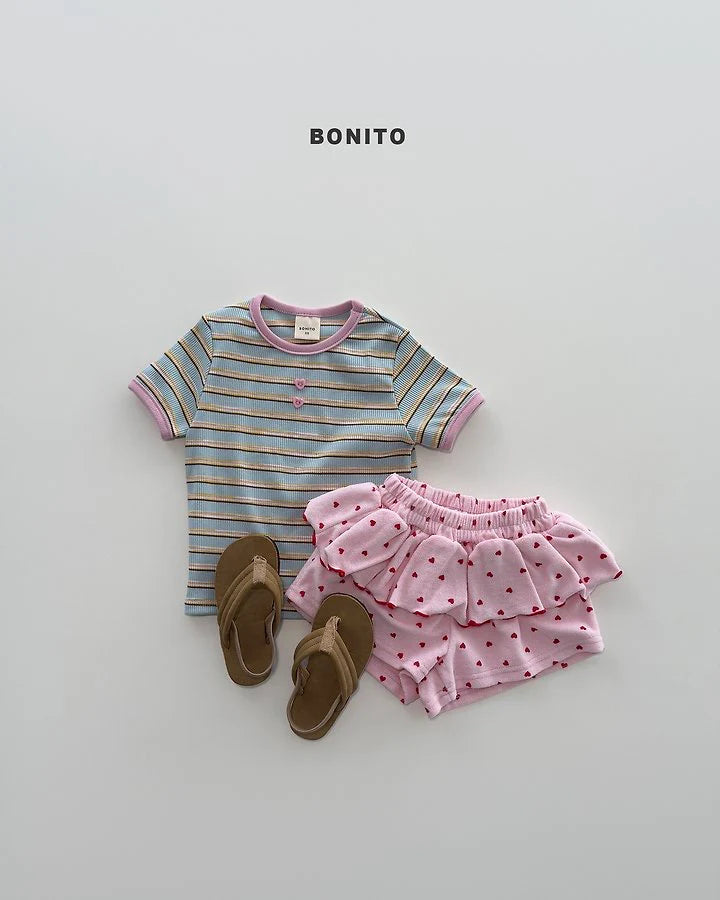 Bonito mini heart frill shorts (~80-140cm)