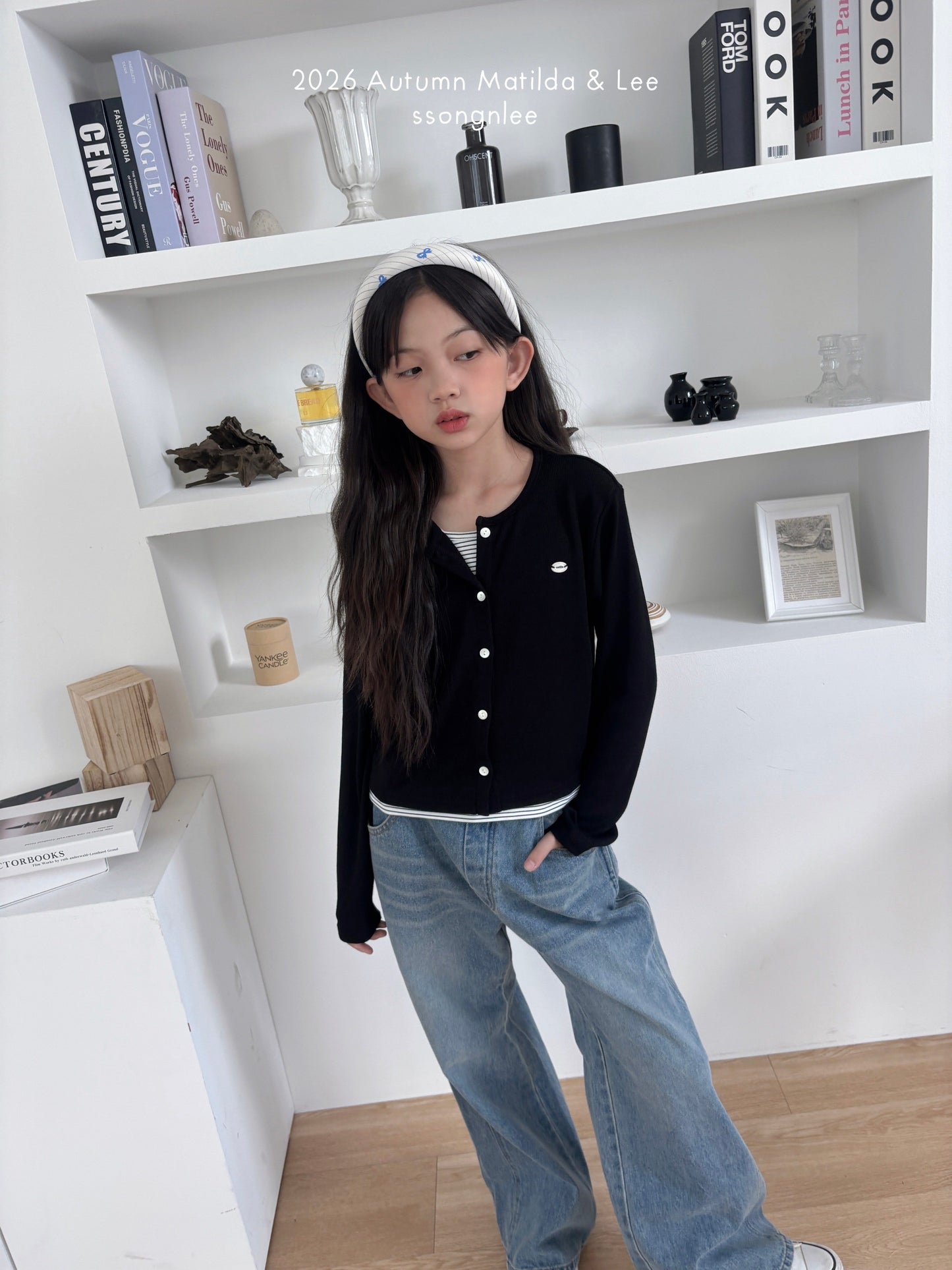 matilda&lee stripe layered cardigan (85-165cm)