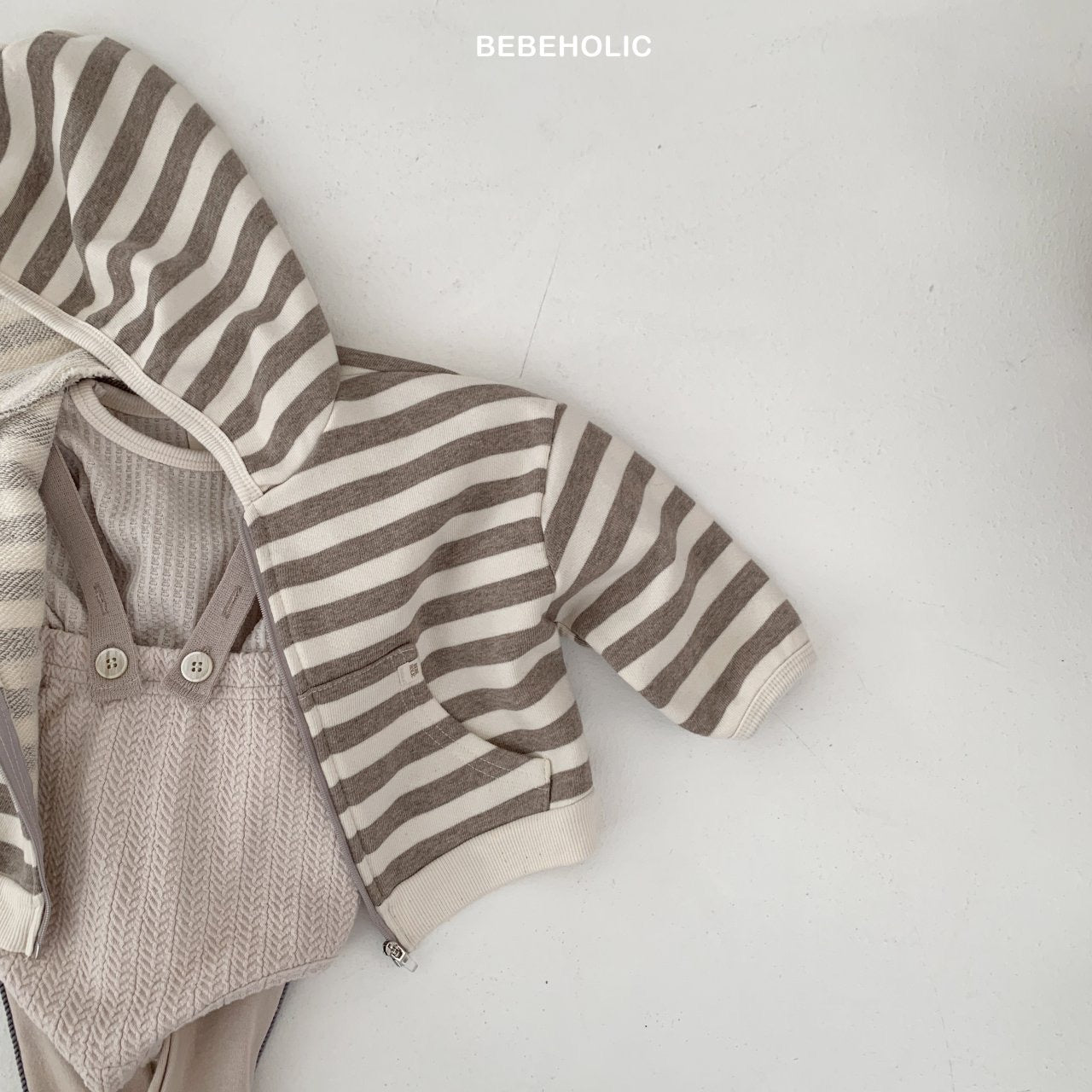 bebeholic collie st hood zip (3-18m)