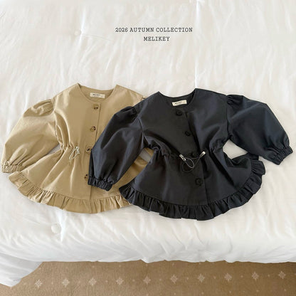 melikey momo frill trench coat (~80-140cm)