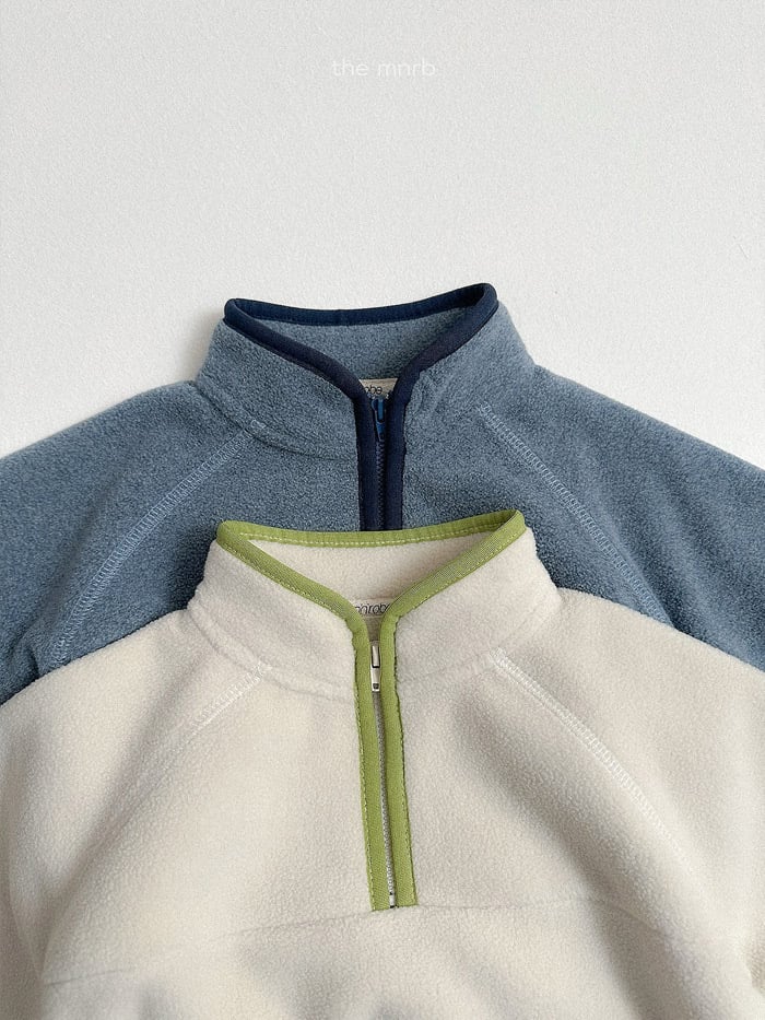 minirobe two tone fleece half zip (75-110cm)