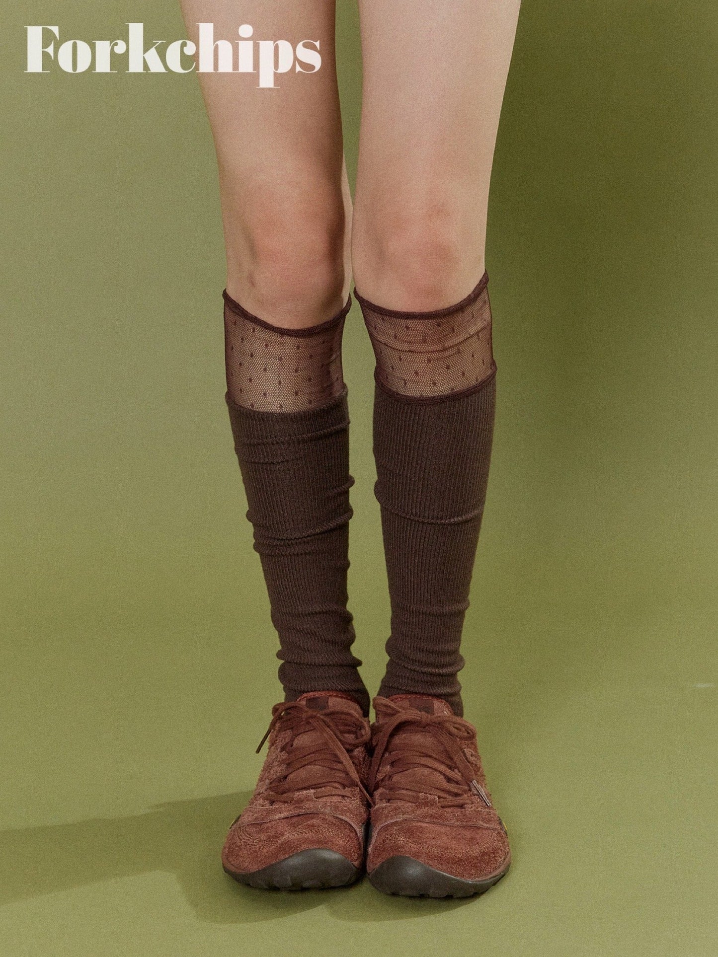 FORKCHIPS dot mesh socks