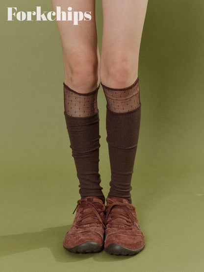 FORKCHIPS dot mesh socks