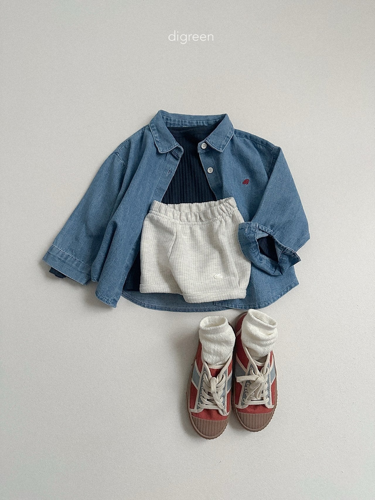 digreen bella rib tee (85-130cm)