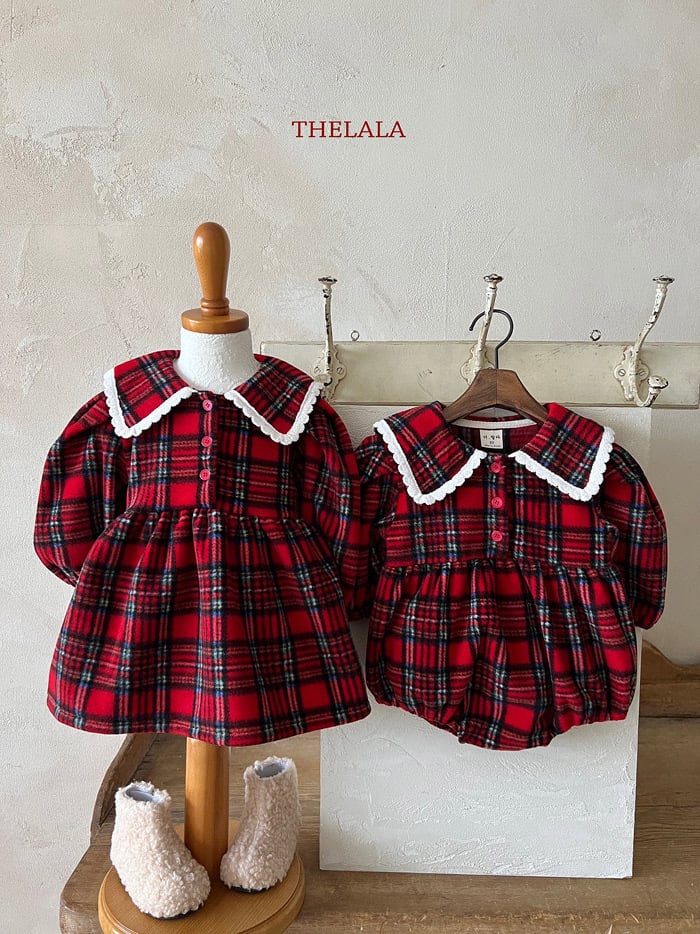 thelala sweet check suit (3-18m)