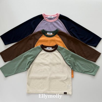 ELLYMOLLY color block raglan t (90-160cm)