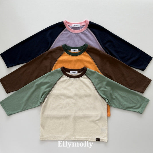 ELLYMOLLY color block raglan t (90-160cm)