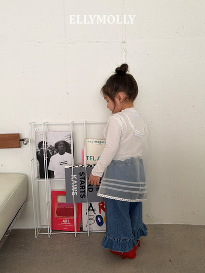 ELLYMOLLY jelly frill denim pt (90-145cm)