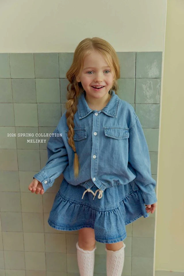 melikey hooded denim shirt (~80-140cm)