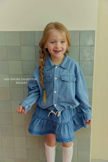 melikey hooded denim shirt (~80-140cm)