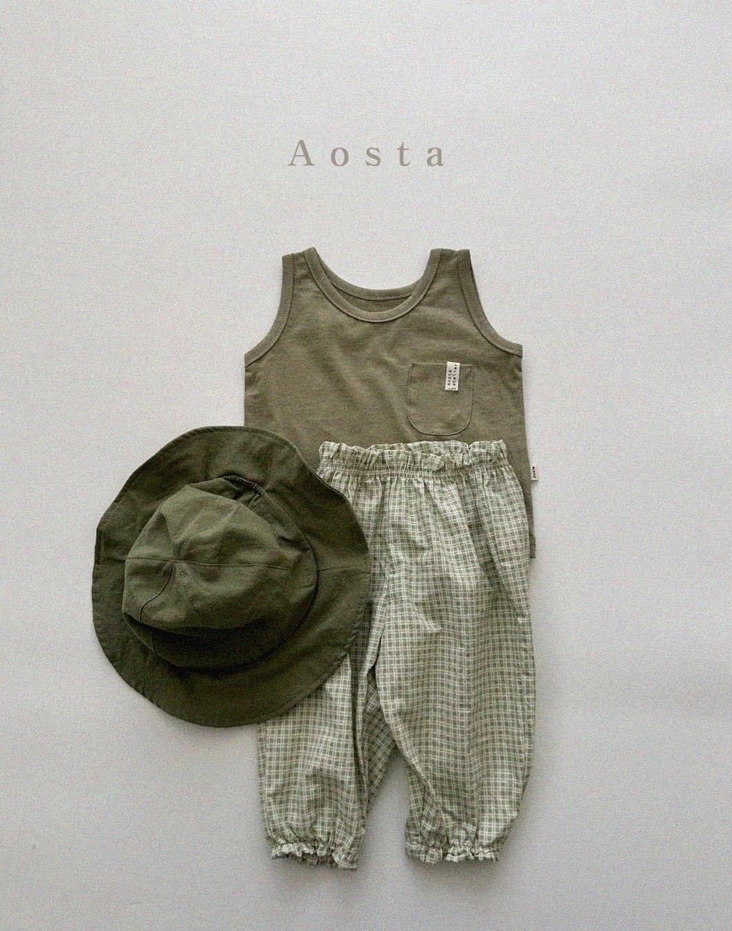 Aosta 素色小標口袋背心 (Bebe & kids ~70-115cm)