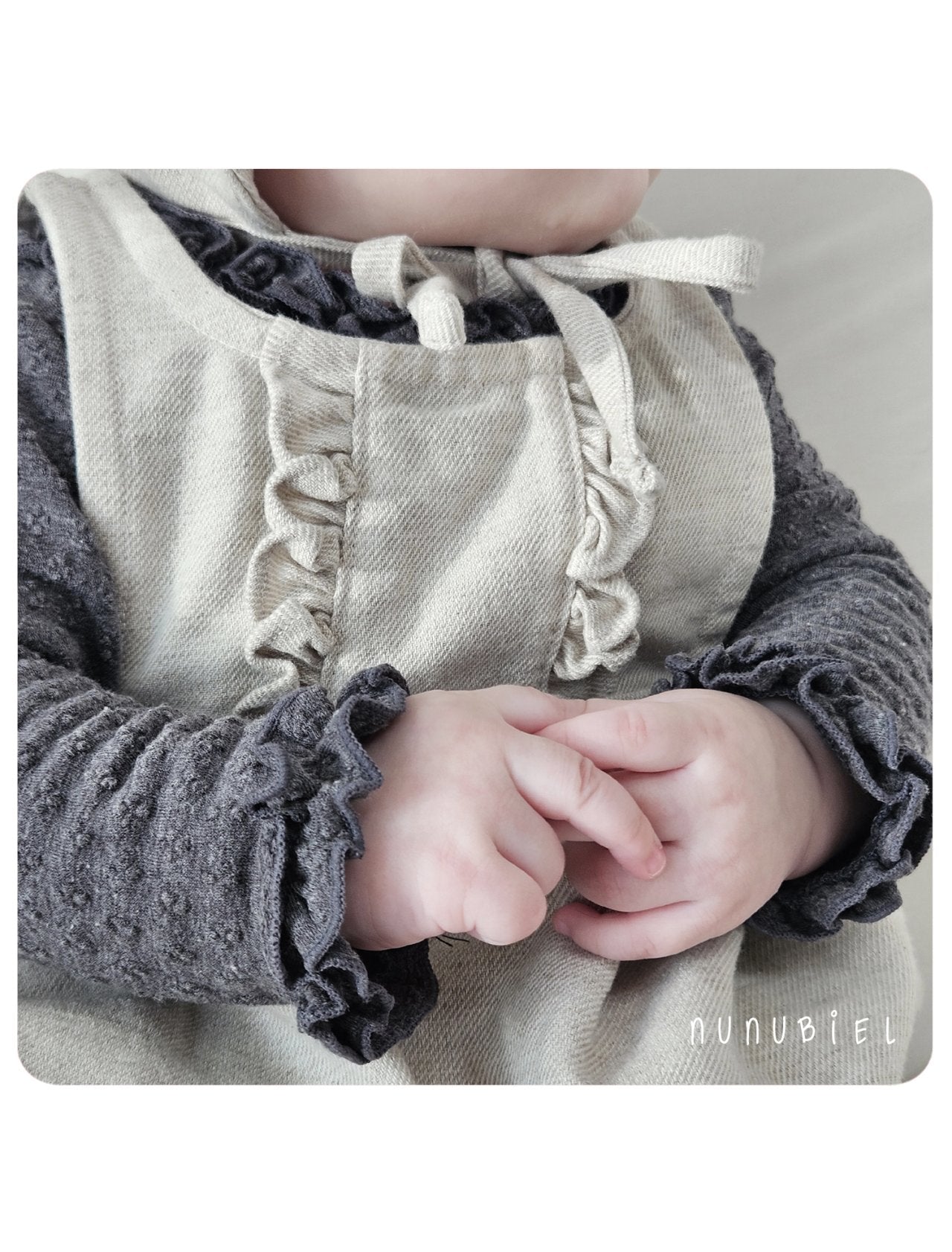 nunubiel twill romper&bonnet (3-18m)