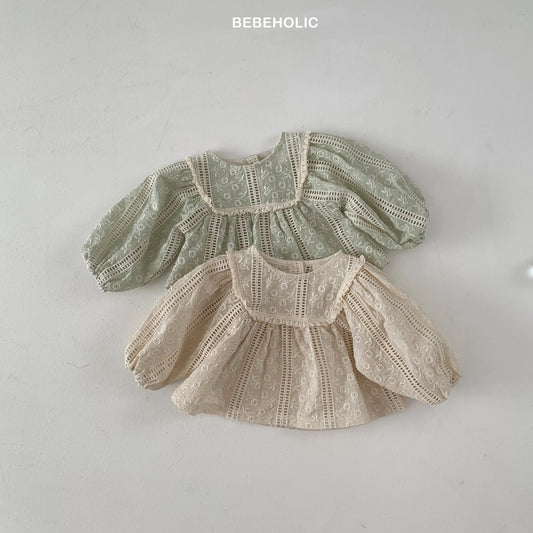 bebeholic rose frill blouse （3-18m)