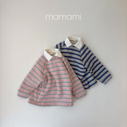 Mamami 粉藍條紋襯衫 (80-145cm)