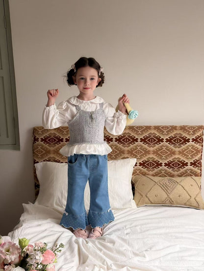 aiai elephant button knit vest (95-140cm)