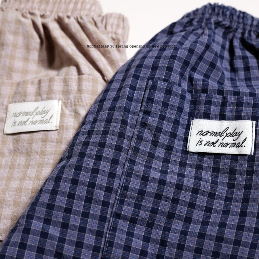 normalplay peterpan check pants (75-140cm)