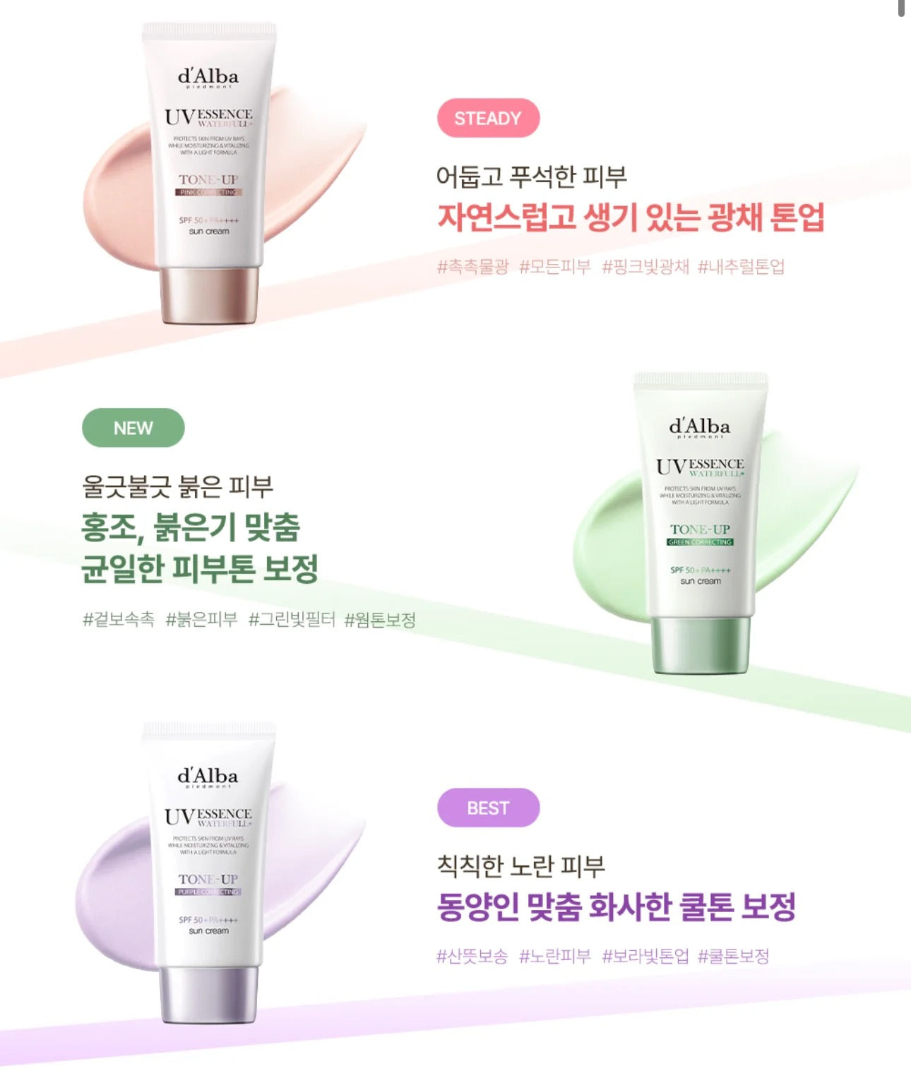 d’Alba 敏感肌保濕調色精華防曬SPF50+ PA++++ (50ml+50ml兩支裝)