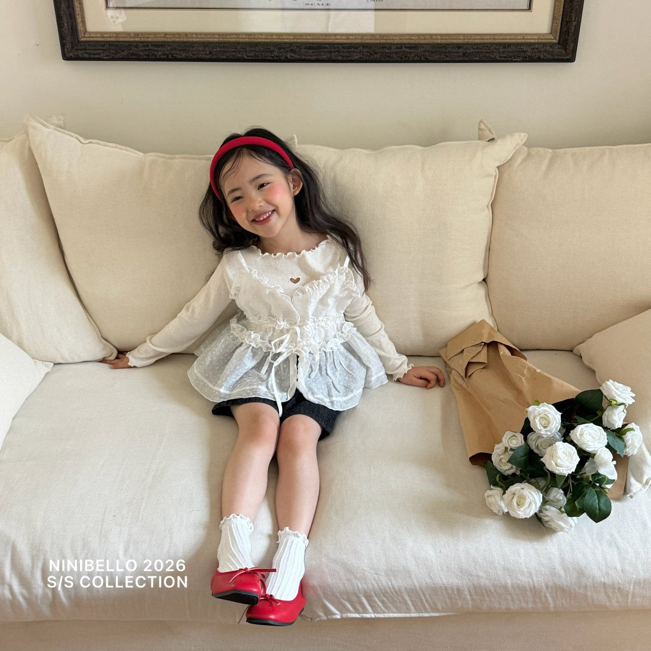 ninibello heart punching eyelet t (80-130cm)