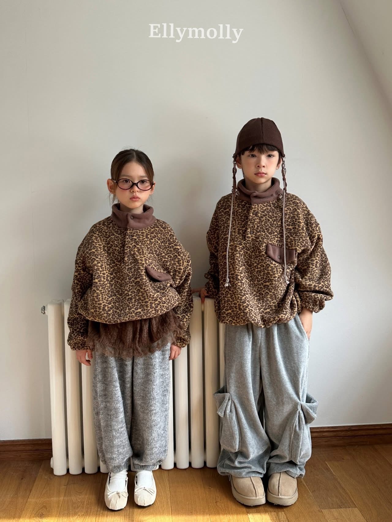 EllyMolly 立體側口袋工裝褲 (90-160cm)