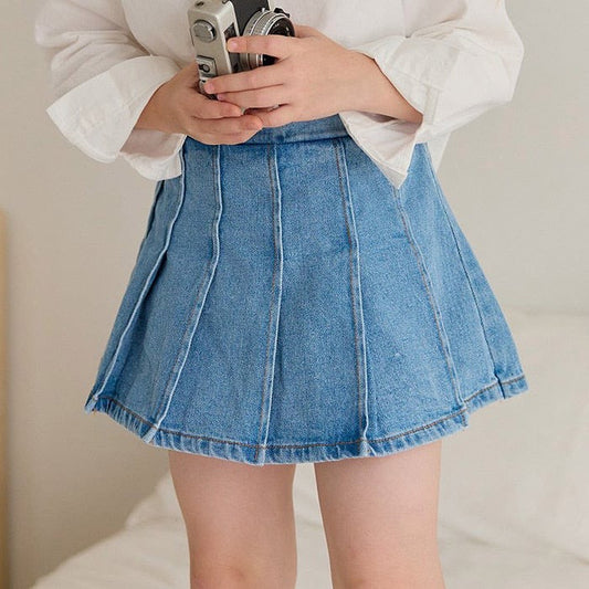 berryberry denim pleated skirt (80-140cm)