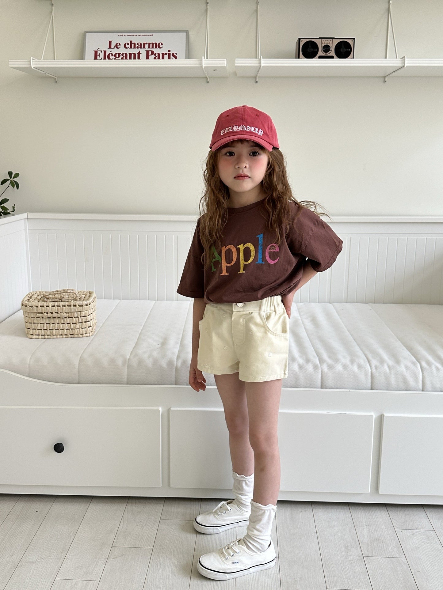 ELLYMOLLY daisy embroidery shorts (90-145cm)