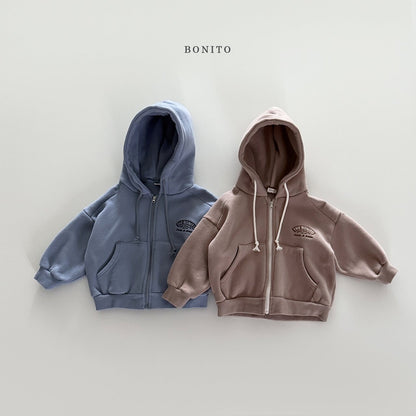 Bonito front slit hooded zip-up (~80-140cm)