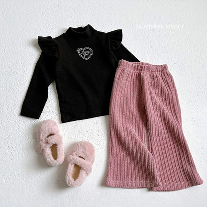 Vivid 針織麻花花紋喇叭筒 (75-135cm)