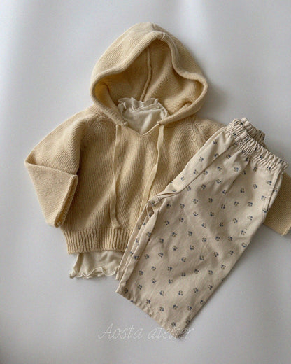 Aosta knit cookie hoodie (~70-115cm)