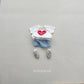 blackbean heart tee(bebe&kids)