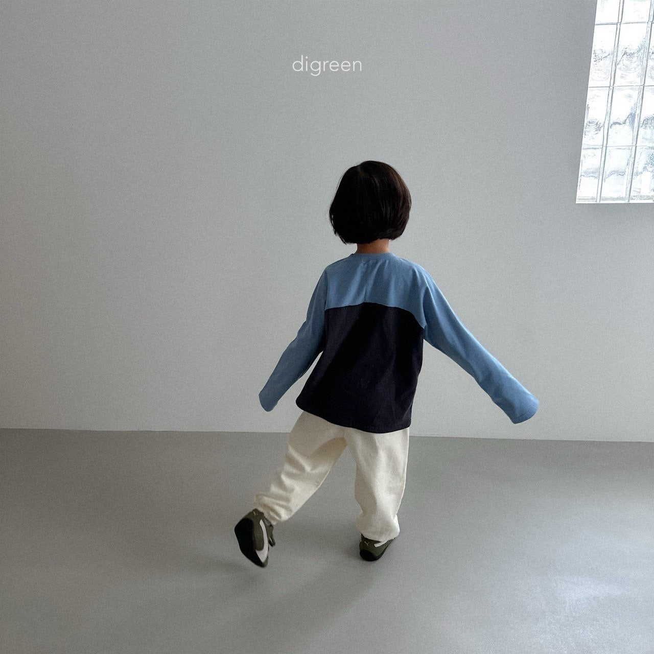 digreen slit raglan t-shirt (90–130cm)