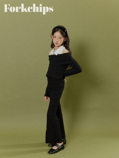 FORKCHIPS maple shoulder t-shirt (95-160cm)