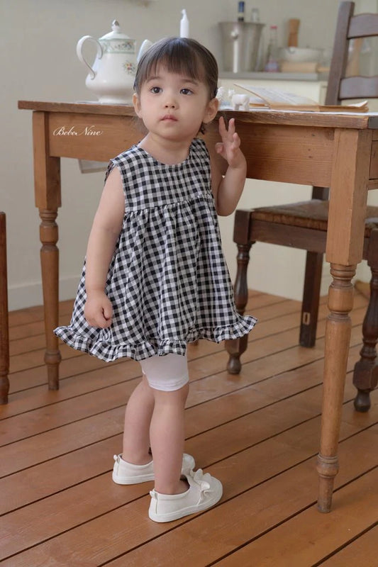 Bebenine Check Frill Blouse (65-110cm)