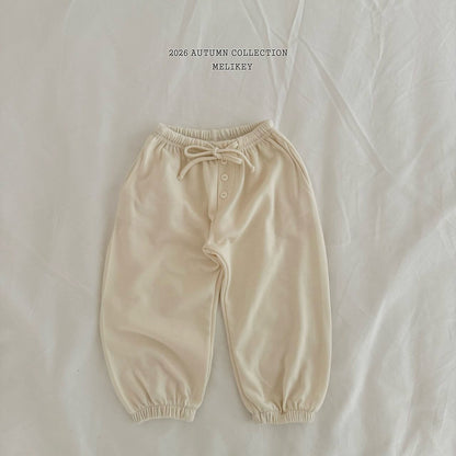 melikey button jogger pants (~80-140cm)