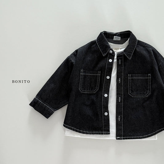 bonito denning stitch shirt (~80-140cm)