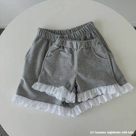 Nightbebe Lace frill shorts (kids 80-120cm)