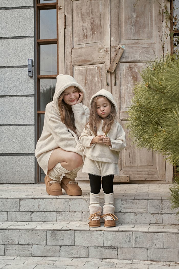 momoann knit hood set(mom)
