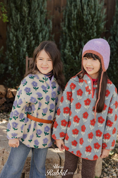 Urban Rabbit 立領花朵暖暖上衣 (80-140cm)