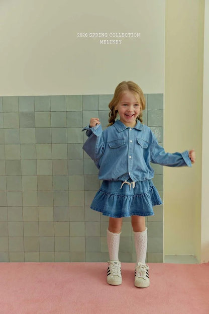 melikey hooded denim shirt (~80-140cm)