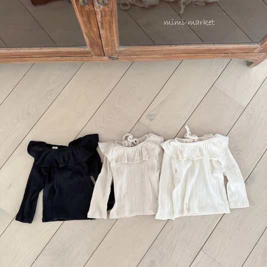 mimi market eyelet frill tee (70-85)