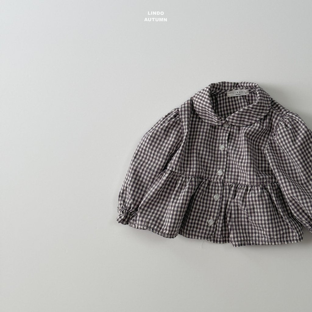 LINDO sweet plaid blouse (80-125cm)