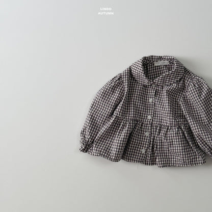 LINDO sweet plaid blouse (80-125cm)