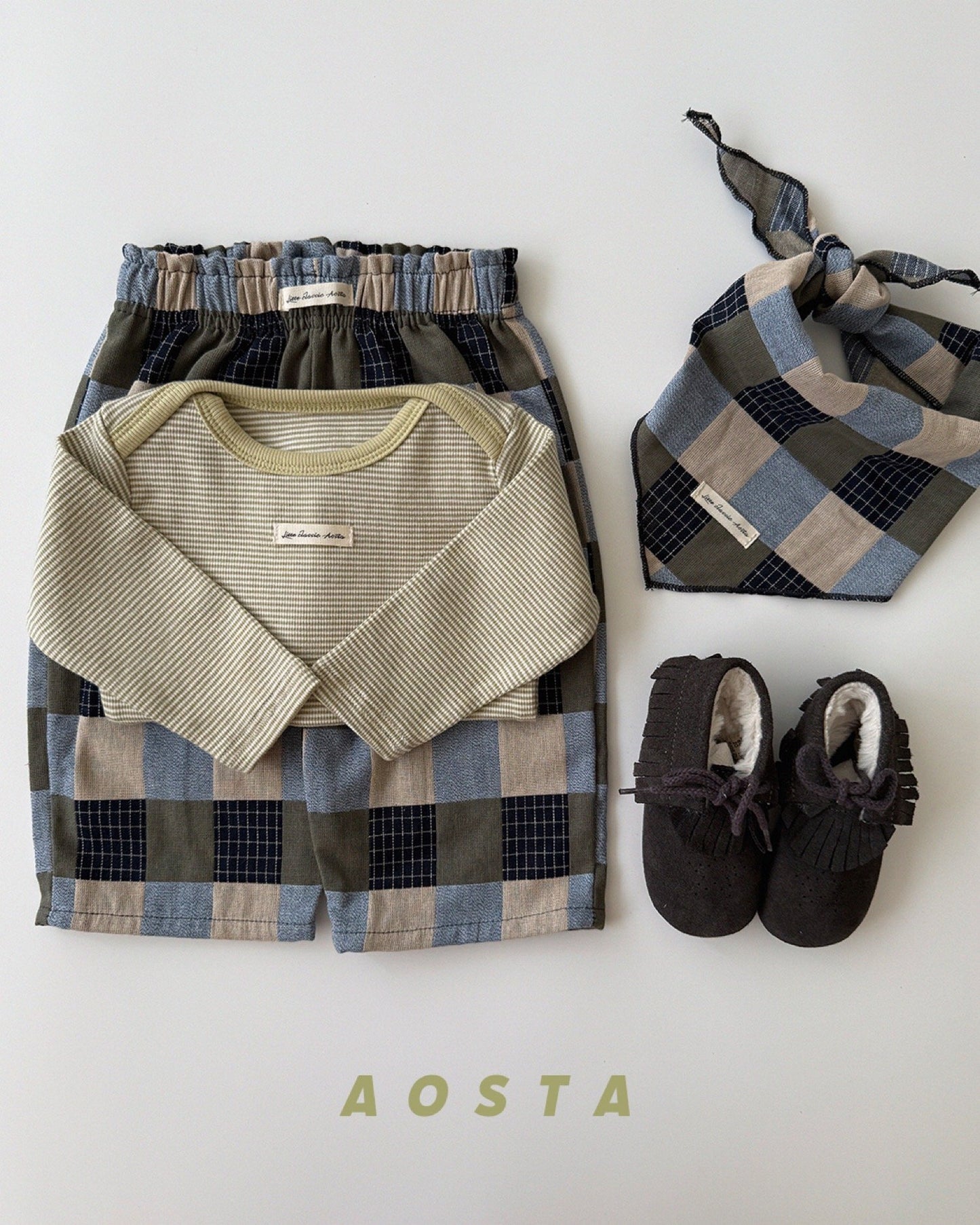 Aosta patchwork scarf