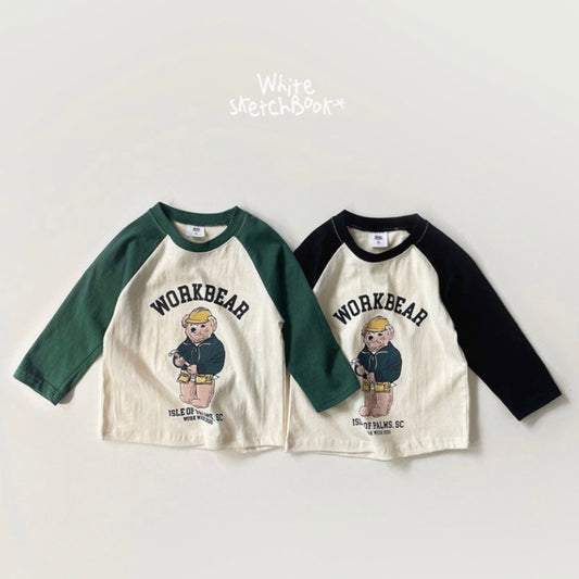 WhitesketchBook workbear tee (90-140cm)