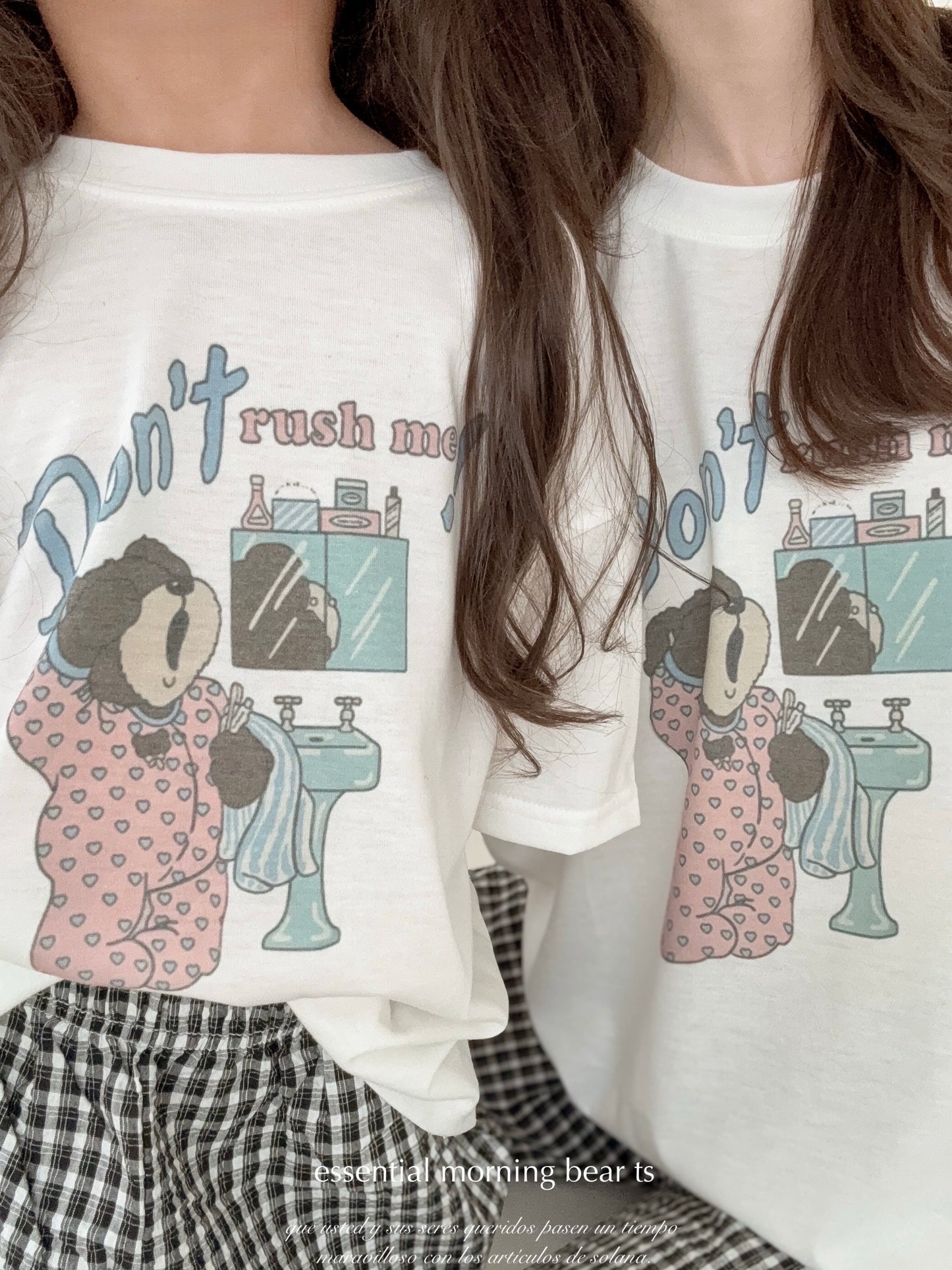 Mollybin essential morning bear ts(kids.Jr.mom)